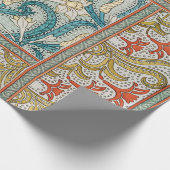 Daffodil chintz art nouveau bloem behang cadeaupapier (Hoek)