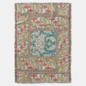 Daffodil chintz art nouveau bloem behang deken (Voorkant Verticaal)