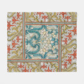 Daffodil chintz art nouveau bloem behang fleece deken (Voorkant (Horizontaal))