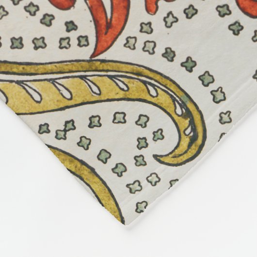 Daffodil chintz art nouveau bloem behang fleece deken (Hoek)