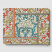 Daffodil chintz art nouveau bloem behang gastenboek (Achterkant)