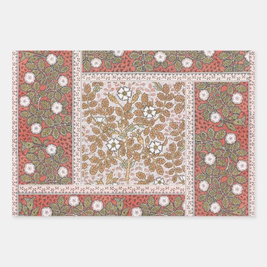 Daffodil chintz art nouveau bloem behang inpakpapier vel (Voorkant 2)