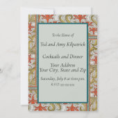 Daffodil chintz art nouveau bloem behang kaart (Achterkant)