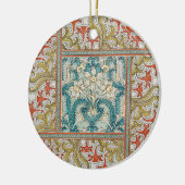 Daffodil chintz art nouveau bloem behang keramisch ornament (Links)