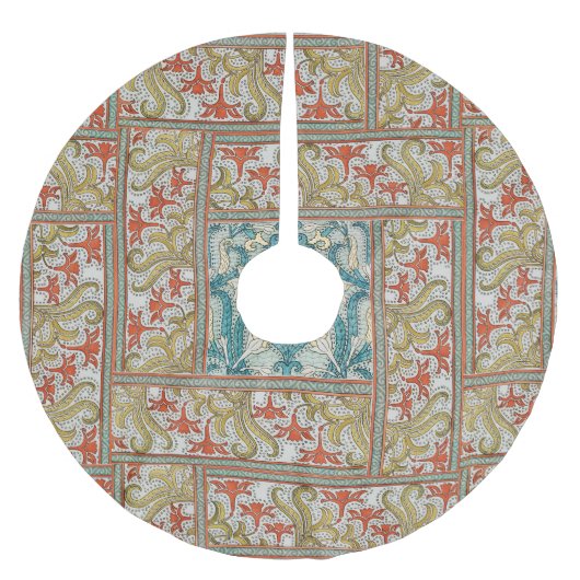 Daffodil chintz art nouveau bloem behang kerstboom rok (Voorkant)