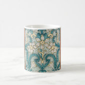 Daffodil chintz art nouveau bloem behang koffiemok (Center)