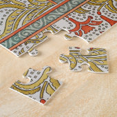 Daffodil chintz art nouveau bloem behang legpuzzel (Zijkant)