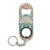 Daffodil chintz art nouveau bloem behang mini flessenopener (Voorkant)