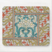 Daffodil chintz art nouveau bloem behang muismat (Voorkant)