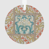 Daffodil chintz art nouveau bloem behang ornament (achterkant)