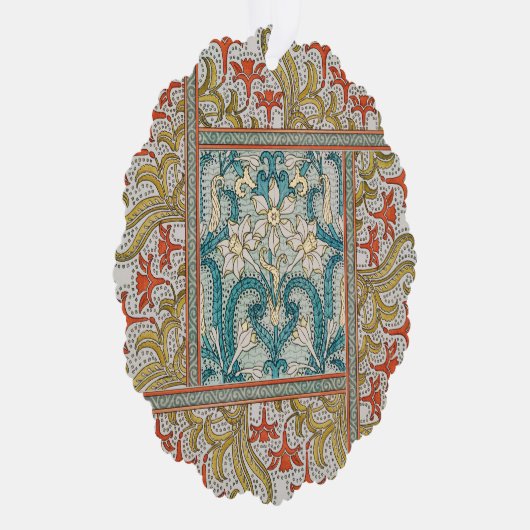 Daffodil chintz art nouveau bloem behang ornament kaart (Rechts)
