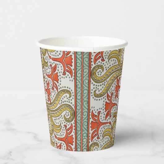 Daffodil chintz art nouveau bloem behang papieren bekers (Rechts)