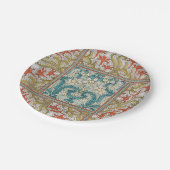 Daffodil chintz art nouveau bloem behang papieren bordje (Gekanteld)