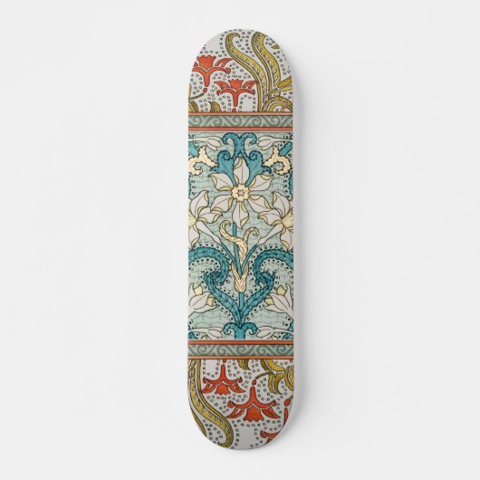 Daffodil chintz art nouveau bloem behang persoonlijk skateboard (Voorkant)