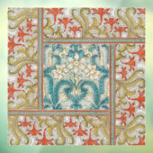 Daffodil chintz art nouveau bloem behang raamsticker (Vel 3)