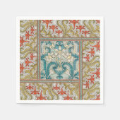 Daffodil chintz art nouveau bloem behang servet (Voorkant)