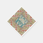 Daffodil chintz art nouveau bloem behang servet (Hoek)