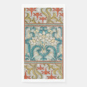 Daffodil chintz art nouveau bloem behang servet (Voorkant)