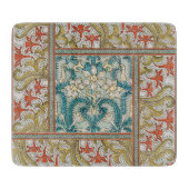 Daffodil chintz art nouveau bloem behang snijplank (Voorkant)