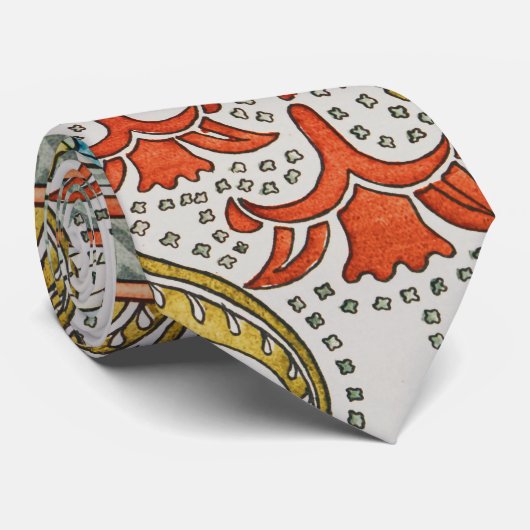 Daffodil chintz art nouveau bloem behang stropdas (Opgerold)