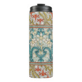 Daffodil chintz art nouveau bloem behang thermosbeker (Voorkant)