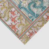 Daffodil chintz art nouveau bloem behang tissuepapier (Detail)