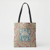 Daffodil chintz art nouveau bloem behang tote bag (Voorkant)