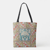 Daffodil chintz art nouveau bloem behang tote bag (Achterkant)