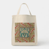 Daffodil chintz art nouveau bloem behang tote bag (Achterkant)
