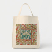 Daffodil chintz art nouveau bloem behang tote bag (Voorkant)