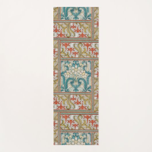 Daffodil chintz art nouveau bloem behang yogamat (Voorkant)
