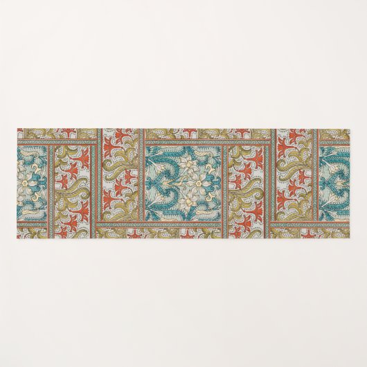 Daffodil chintz art nouveau bloem behang yogamat (Voorkant (horizontaal))