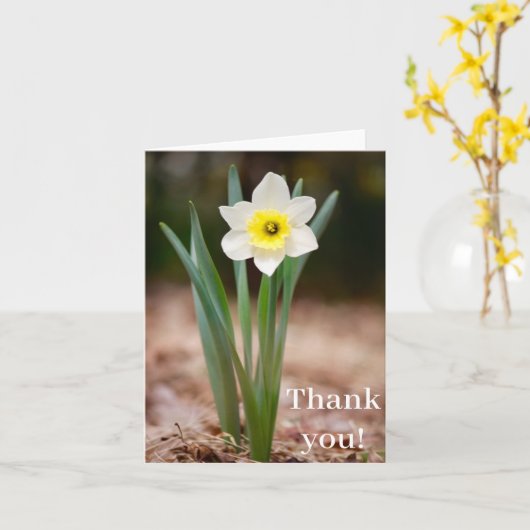 Daffodil "Dank je!" Kaart (licht) (Gele Bloem)