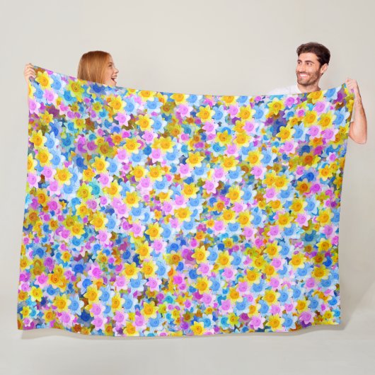 Daffodil Delight, grote fleece deken (In situ)