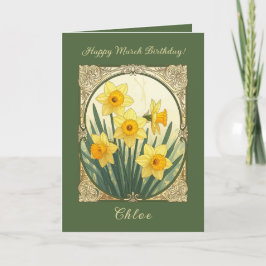 Daffodil Delight March Birthflower Celebration Kaart