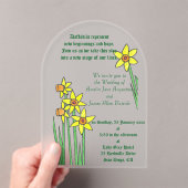 Daffodil Dream Wedding Invitation Acryl Uitnodigingen (Insitu (Draagbaar))