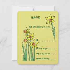 Daffodil Dream Wedding RSVP Kaartje