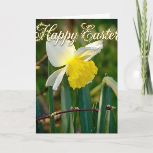 Daffodil & Easter wishes Kaart (Voorkant)
