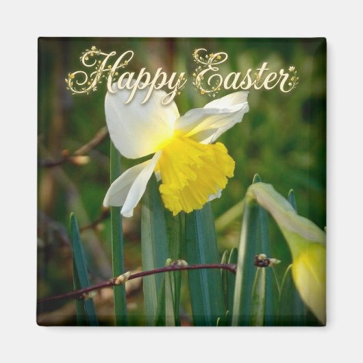 Daffodil & Easter wishes Magneet (Voorkant)