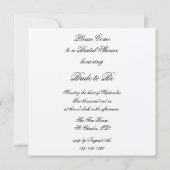 Daffodil en parels bruids douche uitnodiging (Achterkant)