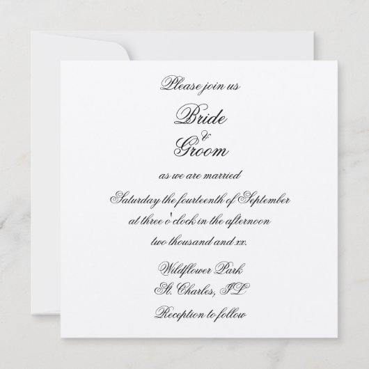 Daffodil en parels bruiloft uitnodiging (Achterkant)