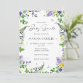 Daffodil en Wildflower Bloemen Bloemen Baby Sprink Kaart (Staand voorkant)