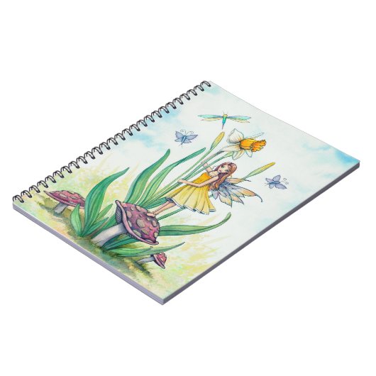 Daffodil Fairy Fantasy Art Notitieboek (Linkerzijde)