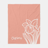 Daffodil Fleece Blanket Deken (Voorkant)