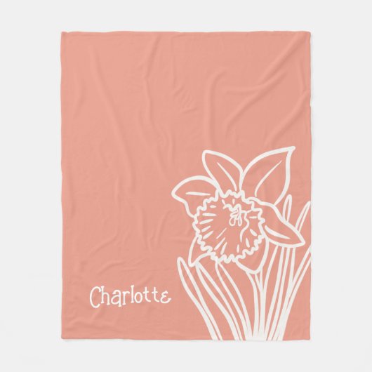 Daffodil Fleece Blanket Deken (Voorkant)
