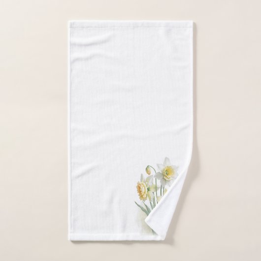 Daffodil Floral Bath Towel Set Bad Handdoek (Handdoek)