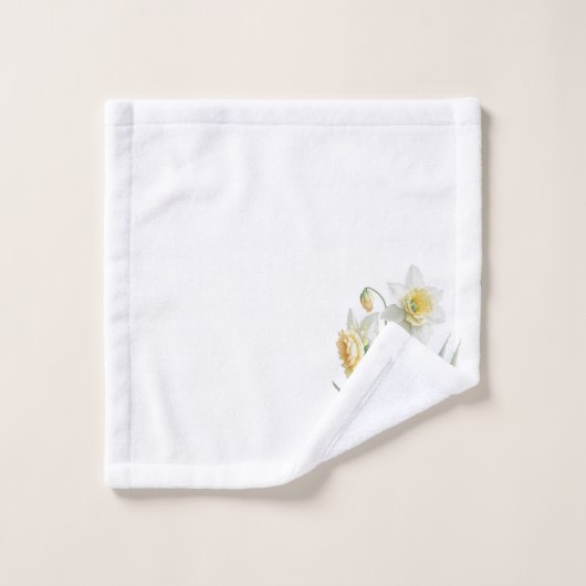 Daffodil Floral Bath Towel Set Bad Handdoek (Wasdoekje)