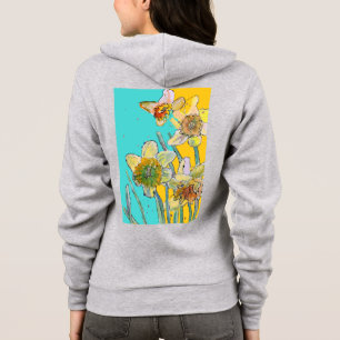 Daffodil floral Waterverf Art Flower Pattern Hood Hoodie
