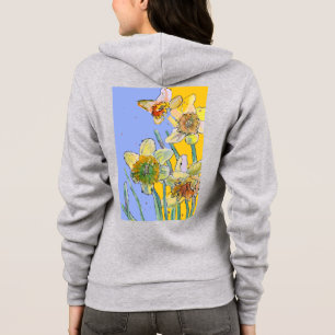 Daffodil floral Waterverf Art Flower Pattern Hood Hoodie