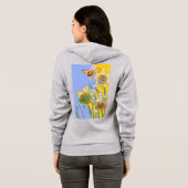 Daffodil floral Waterverf Art Flower Pattern Hood Hoodie (Achterkant volledig)